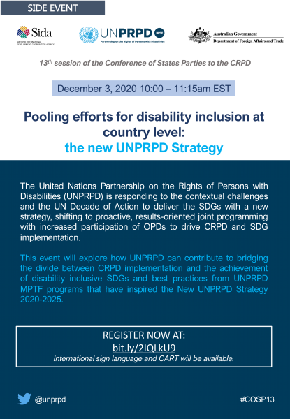 UNPRPD COSP13 Side Event Programme Page 1sm